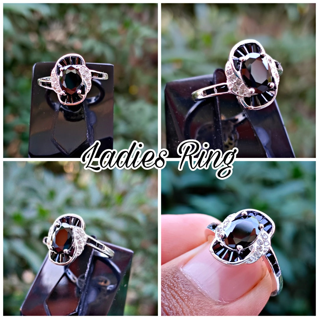 Black Zircon Ladies Ring