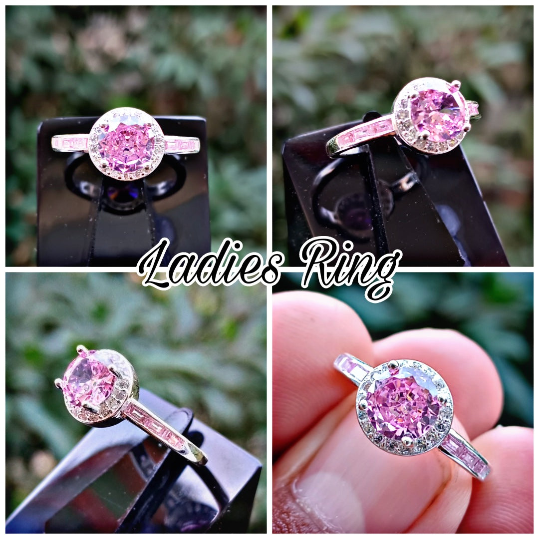 Pink Zircon Ladies Ring