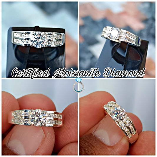 Certificate Moissnite Diamond ring
