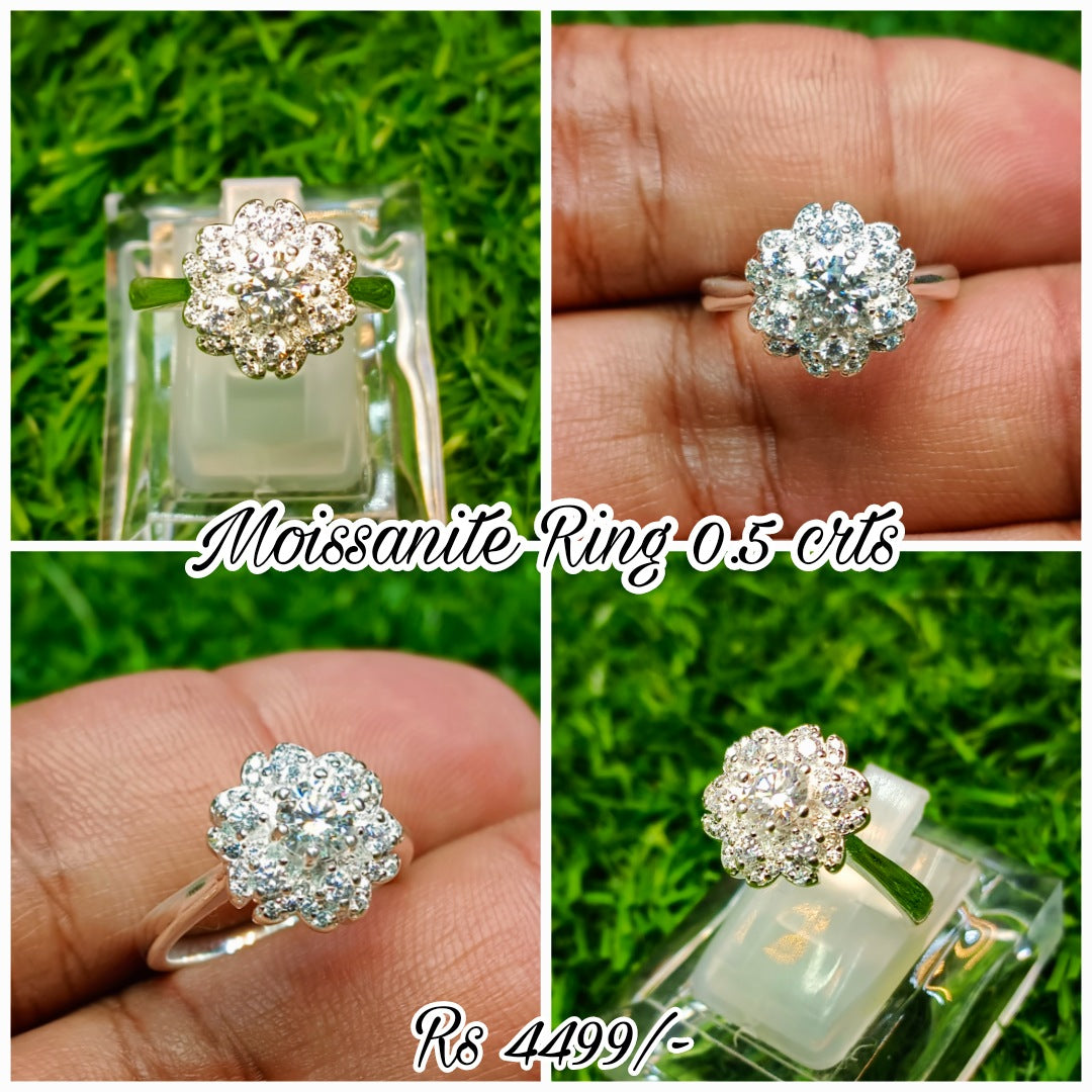 Moissanite diamond 0.5 CRT Ring