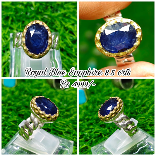 Vintage Style Ring - Royal Blue Sapphire