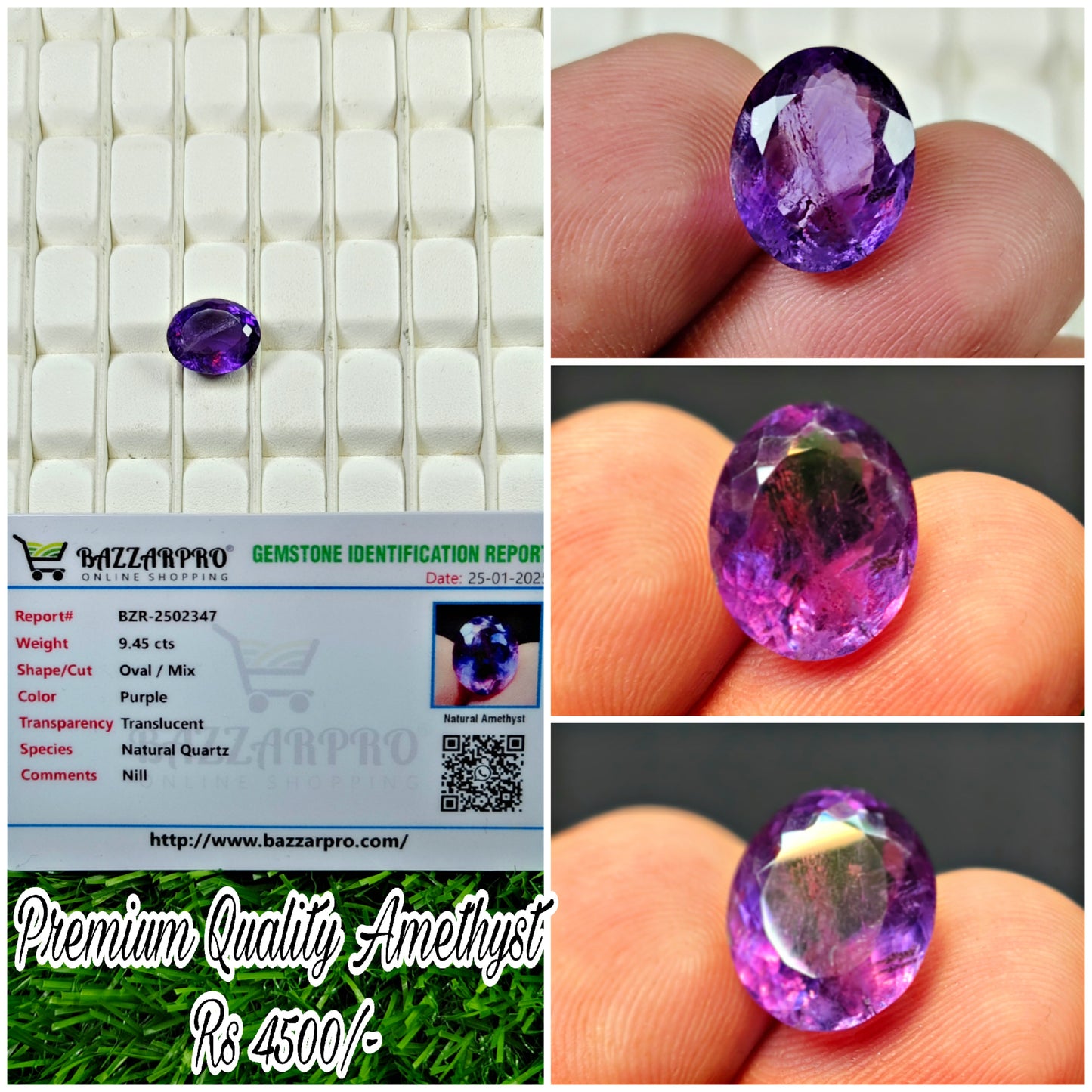 Amethyst With Lab Certificate
