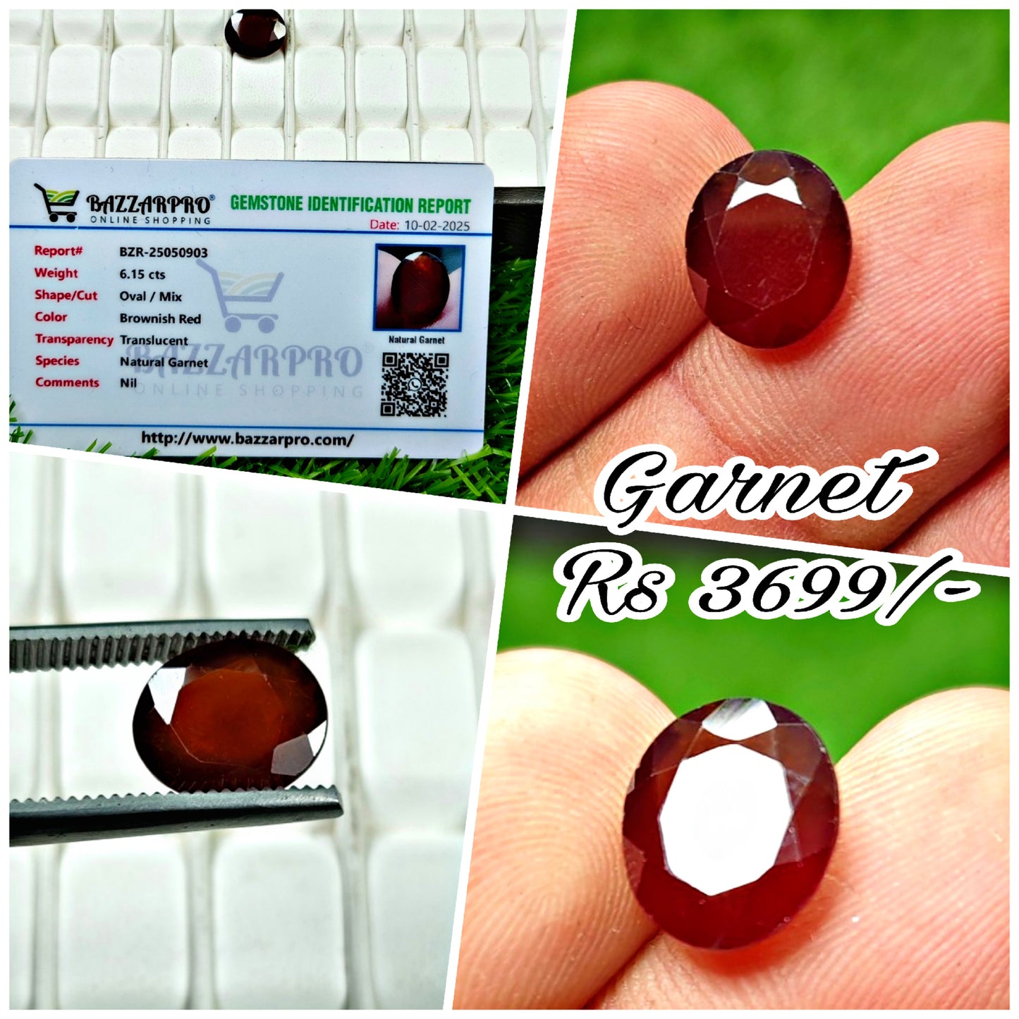 Garnet With Lab Certificate