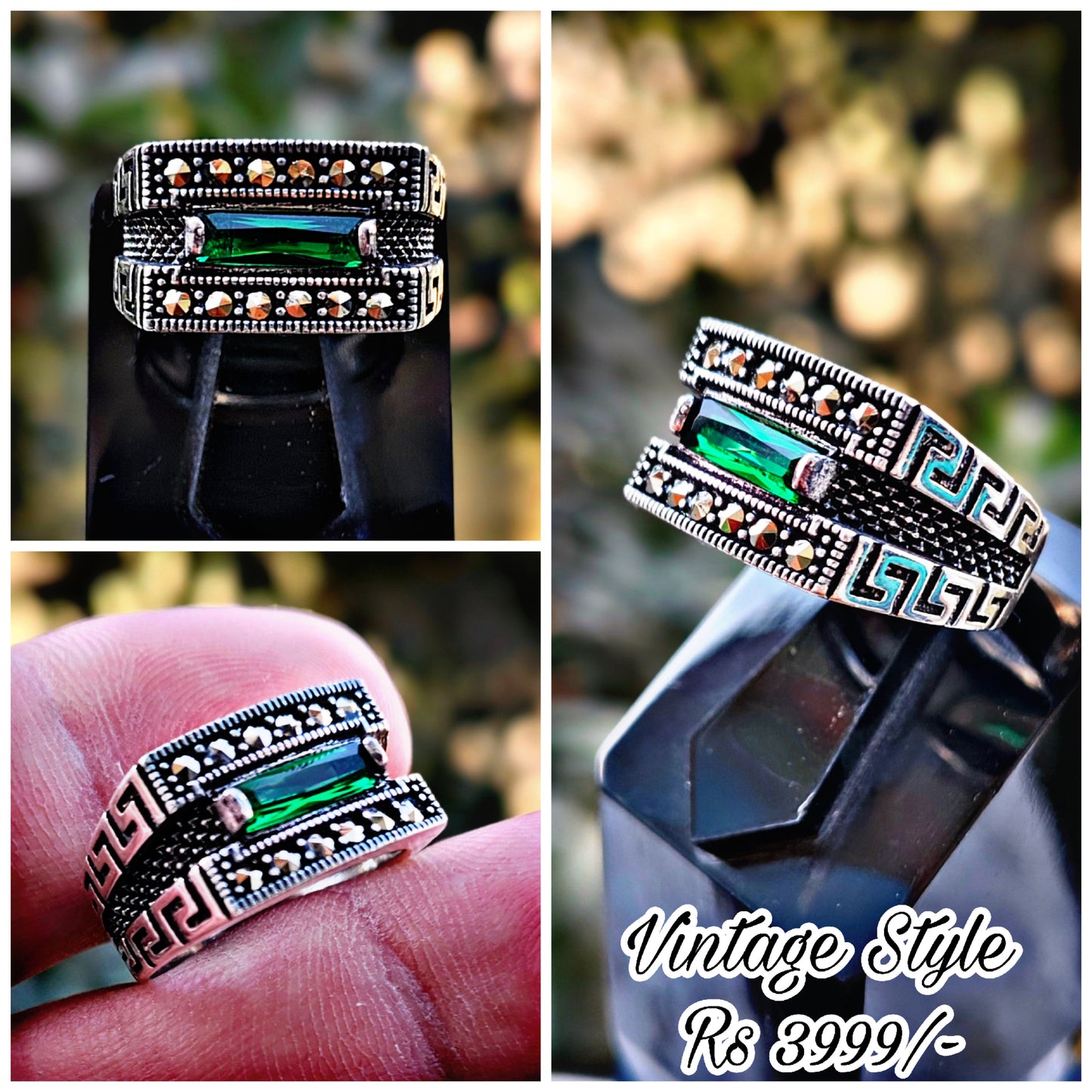 Green Zircon Turkish Ring