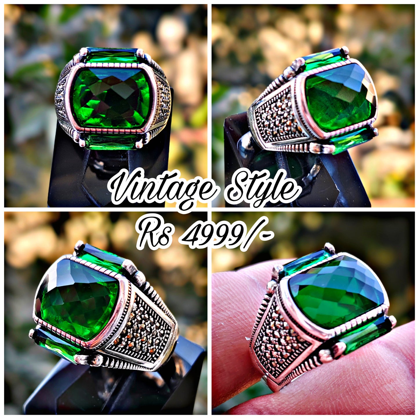 Green Zircon Turkish Ring