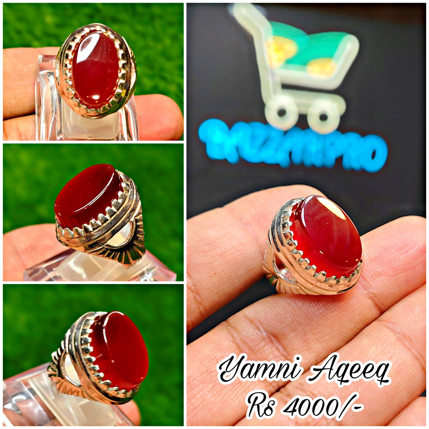 Yamni Aqeeq Ring
