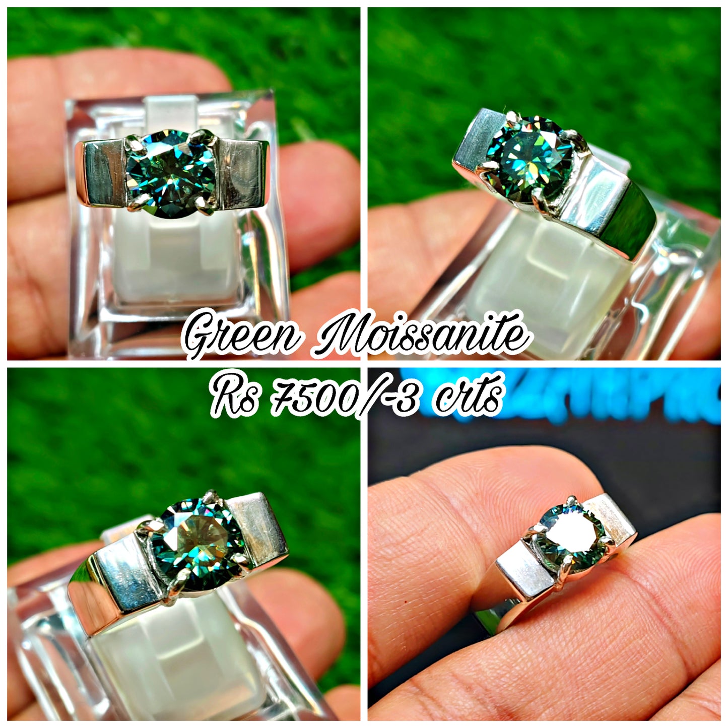 Green Moissanite Ring