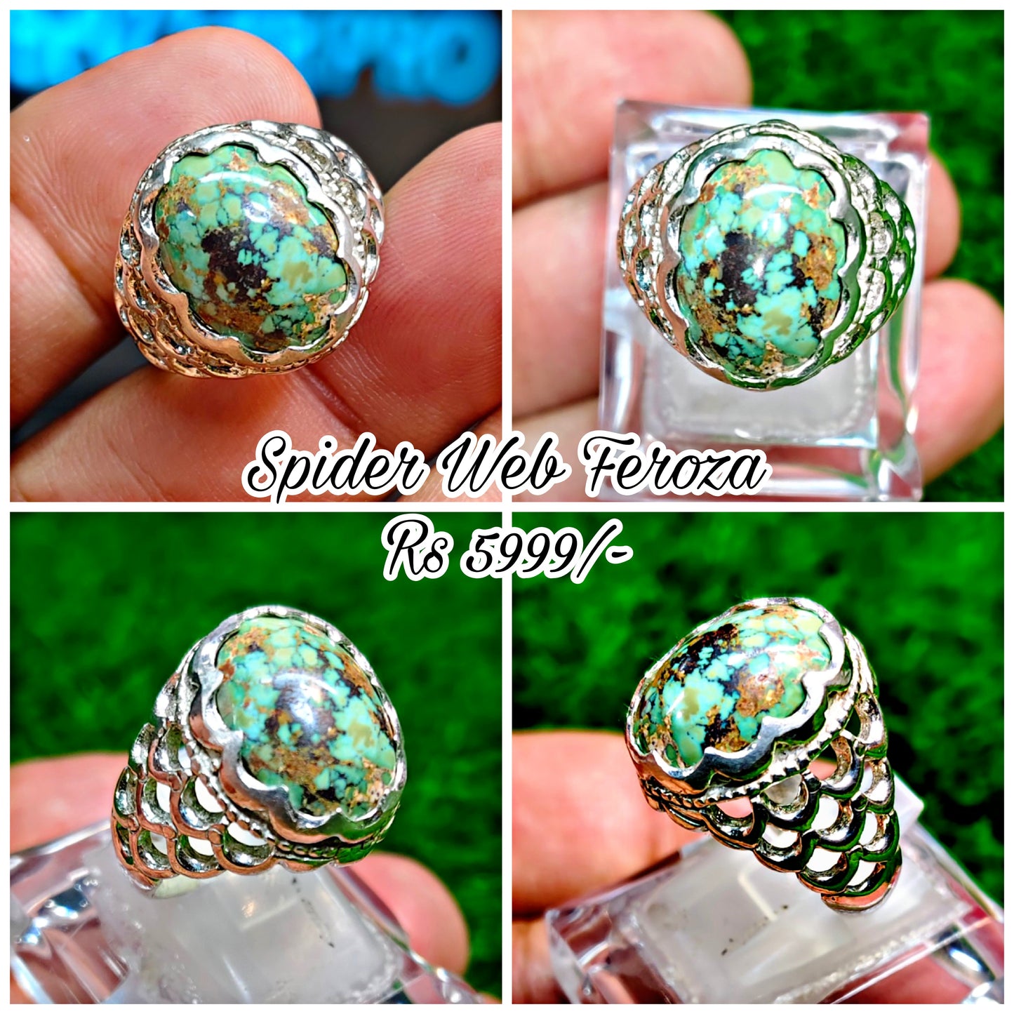 Spider Web Feroza Ring