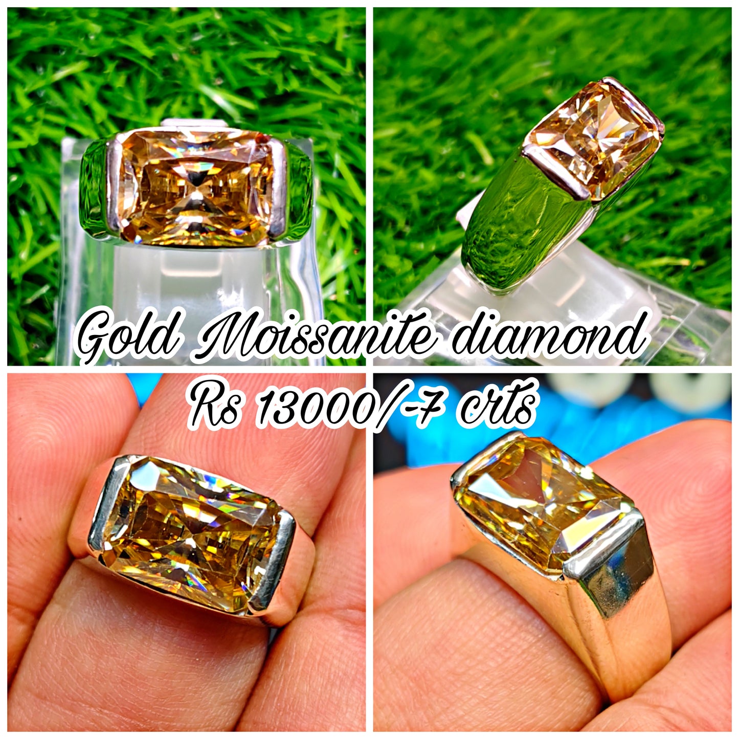 Gold Moissanite Diamond