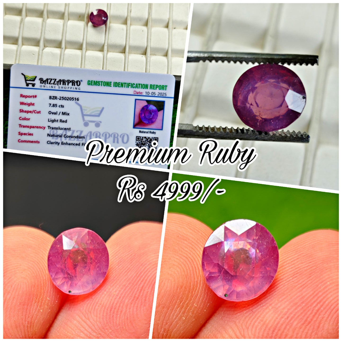 Premium Ruby With Lab certificate
