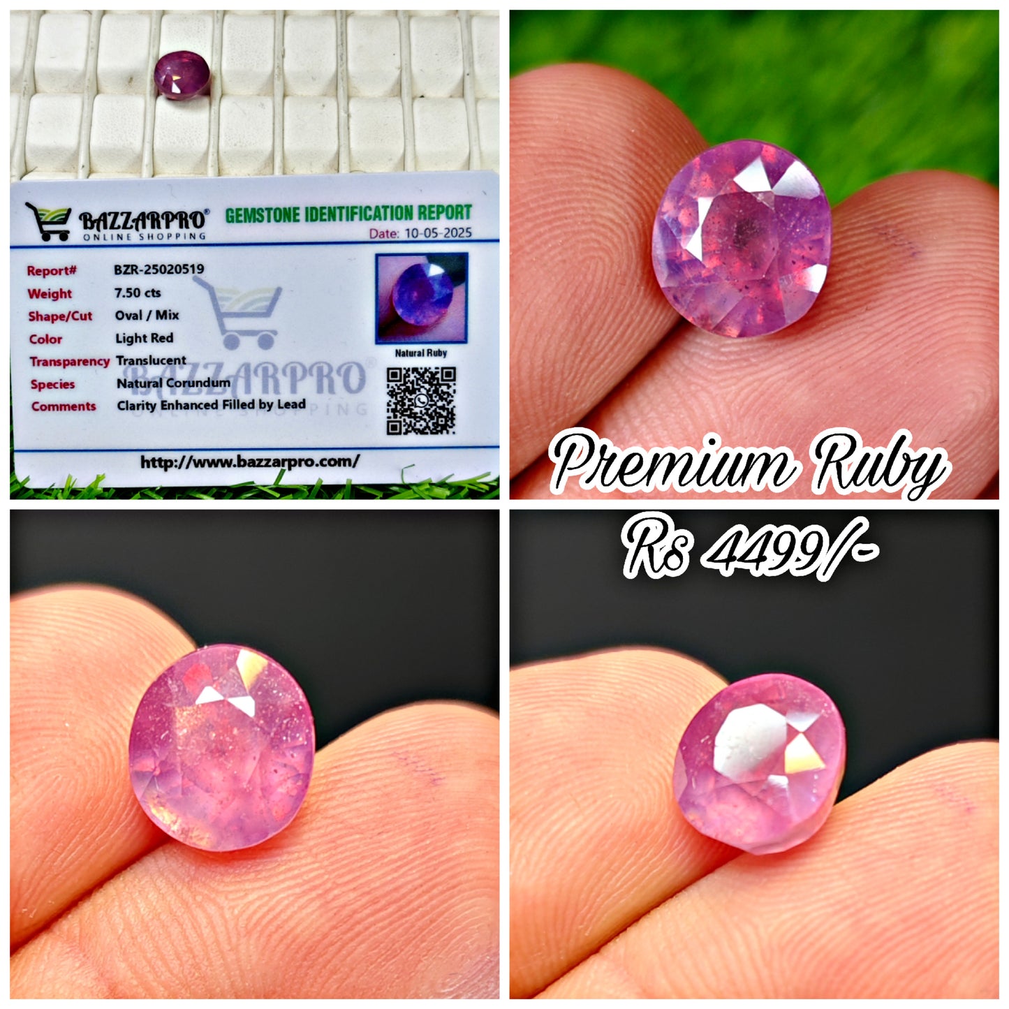 Premium Quality Ruby With Lab certificate