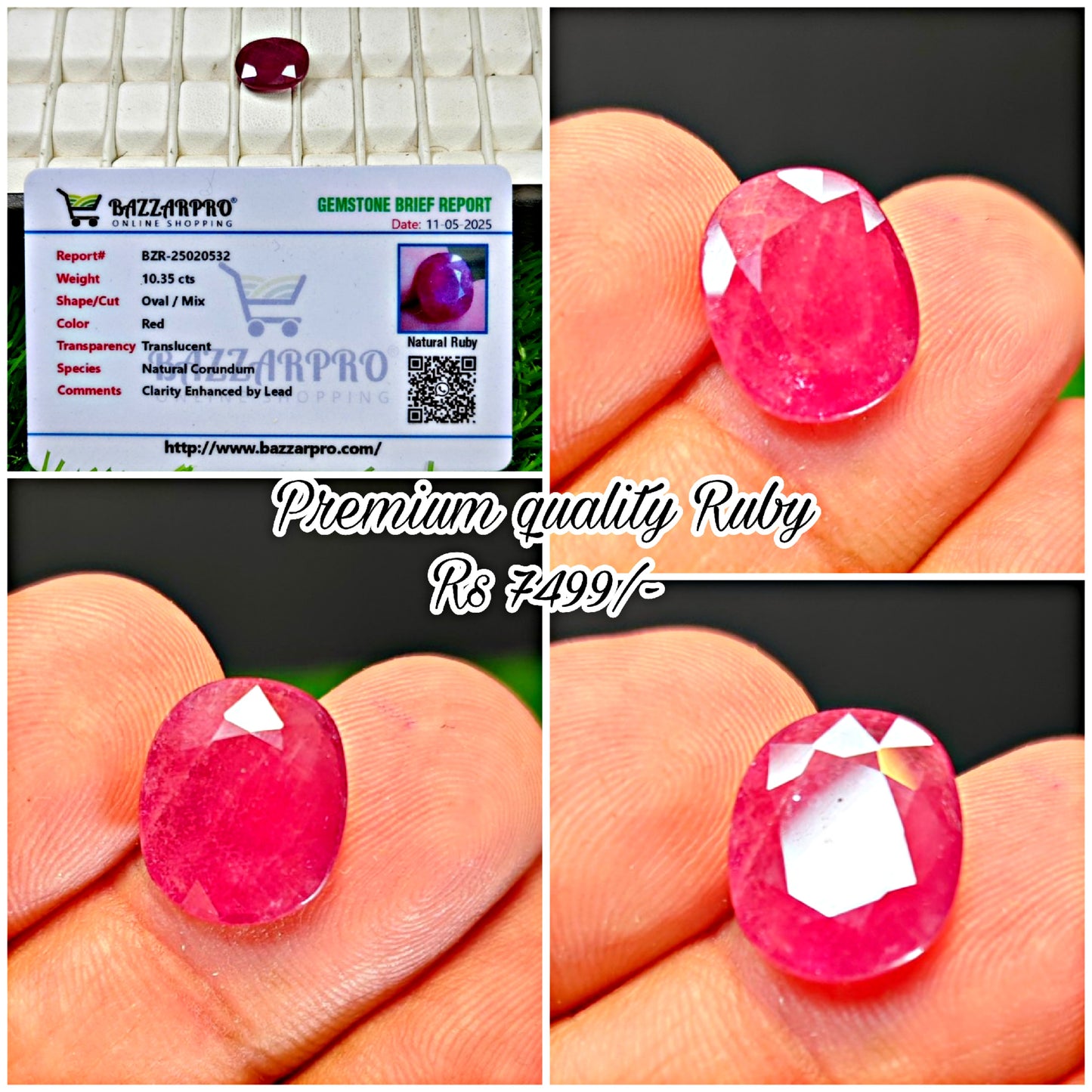 Premium Quality Ruby With Lab certificate