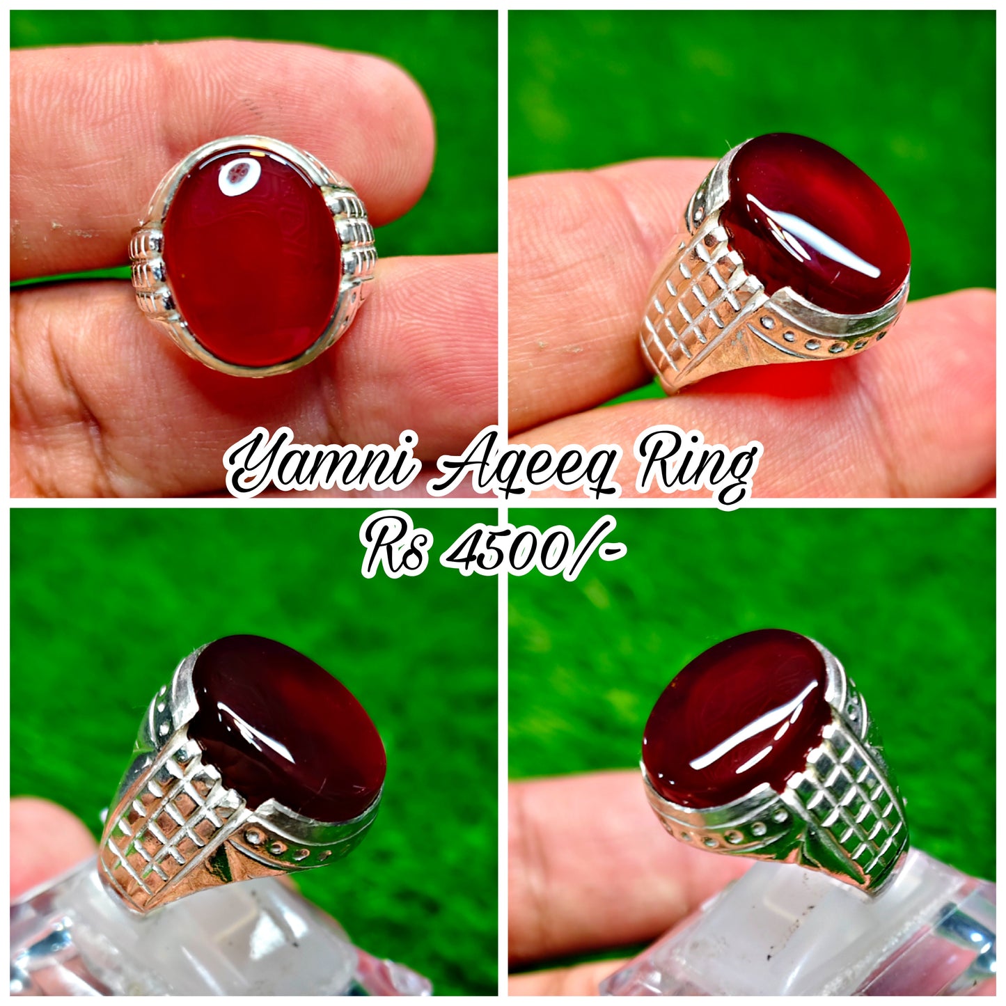 Yamni Aqeeq Ring