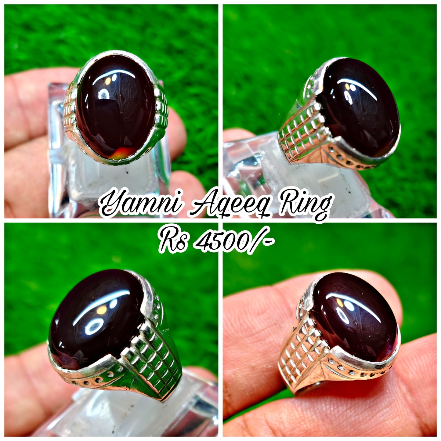 Black Yamni Aqeeq Ring