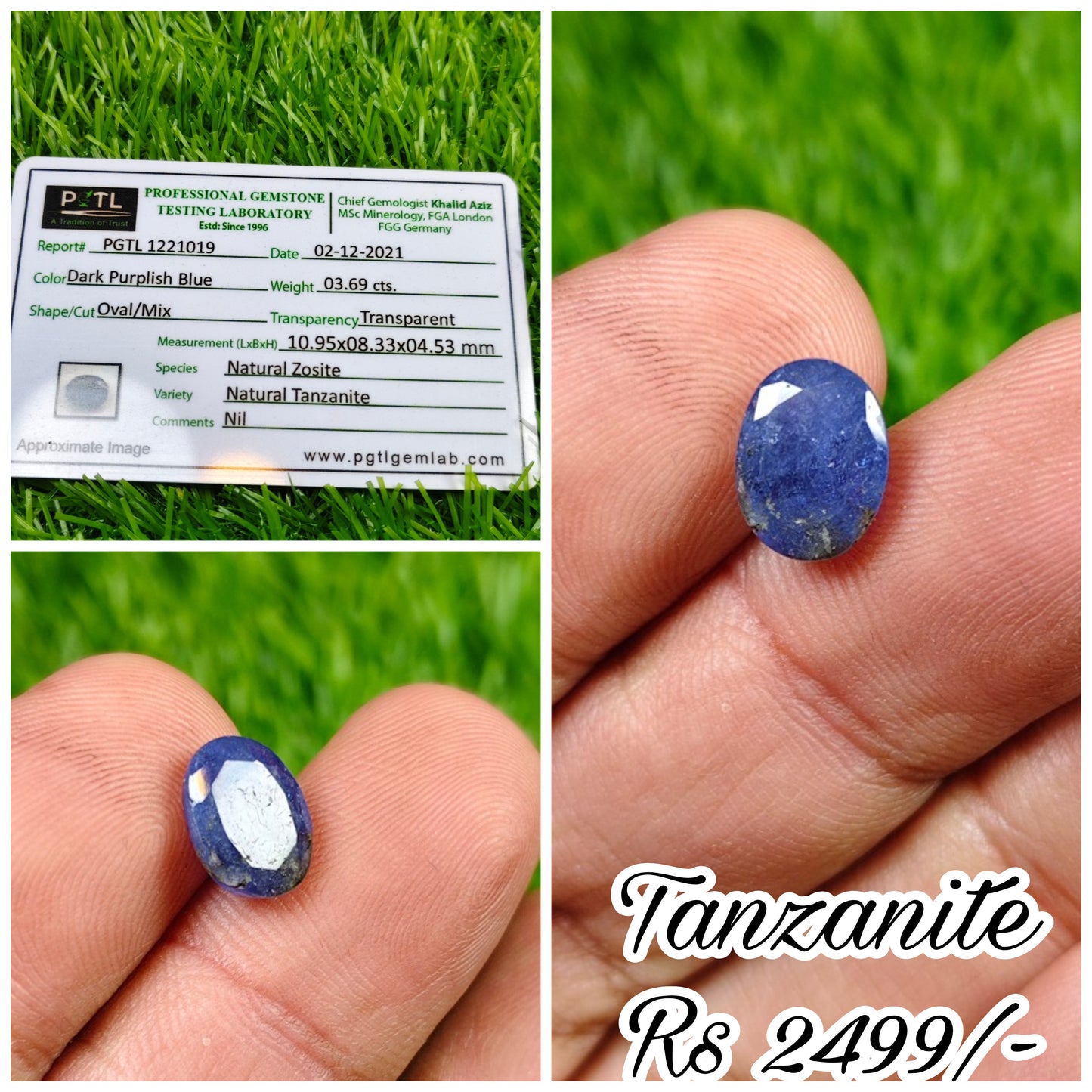 Tanzanite With Lab certificate