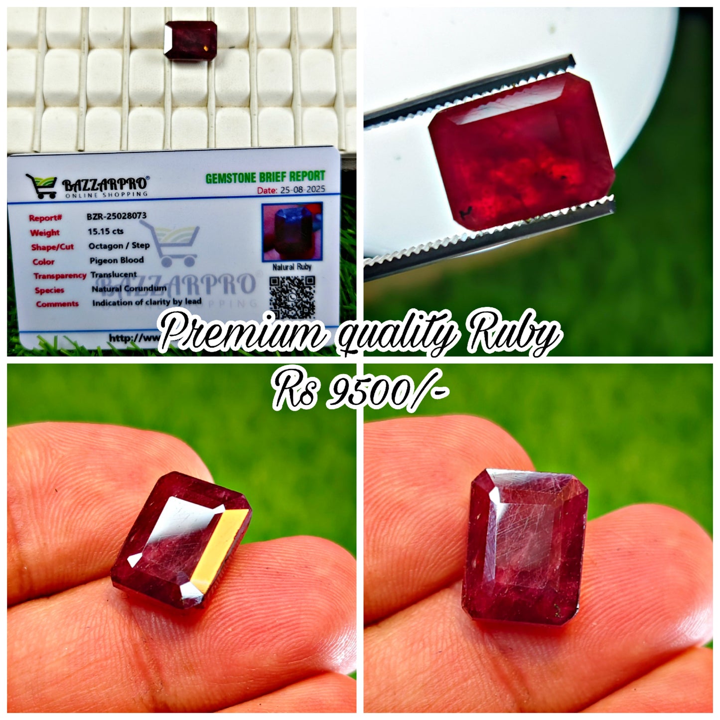 Premium Quality Ruby With Lab Certificate