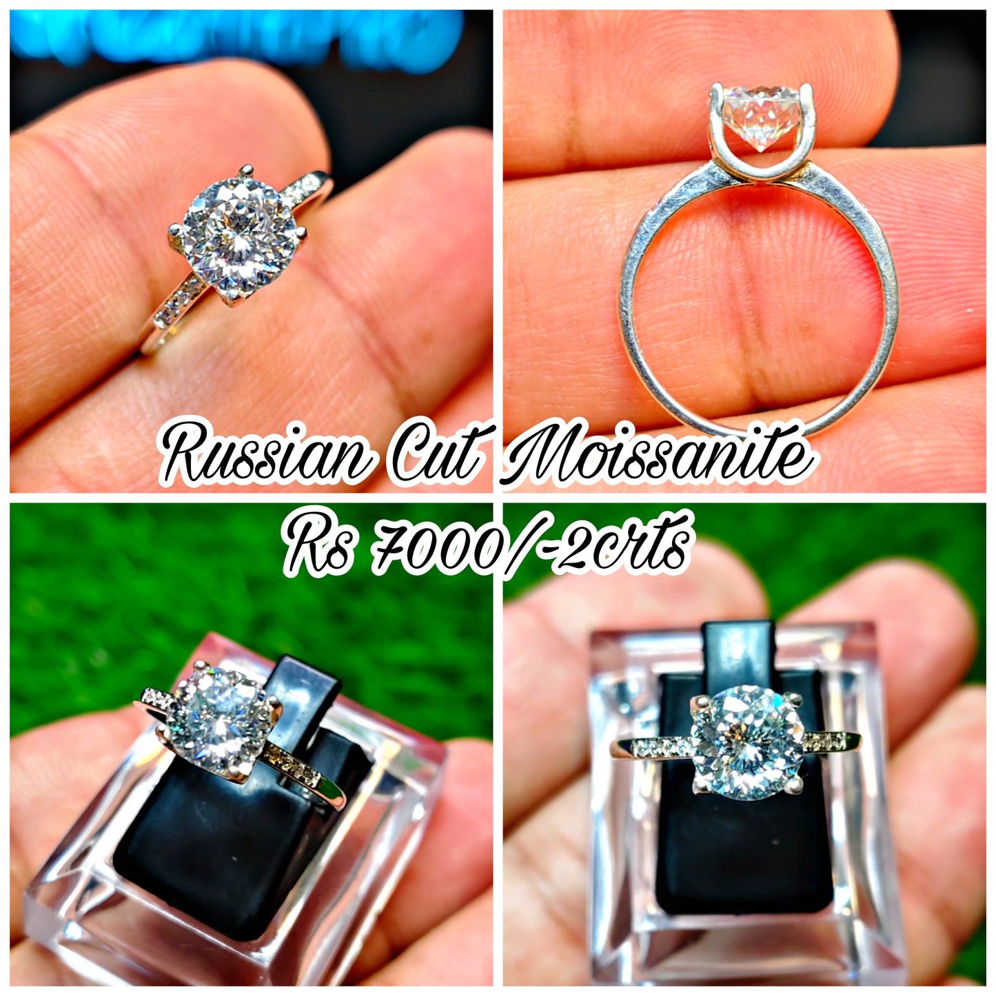 Russia Cut Moissanite Diamond Ring
