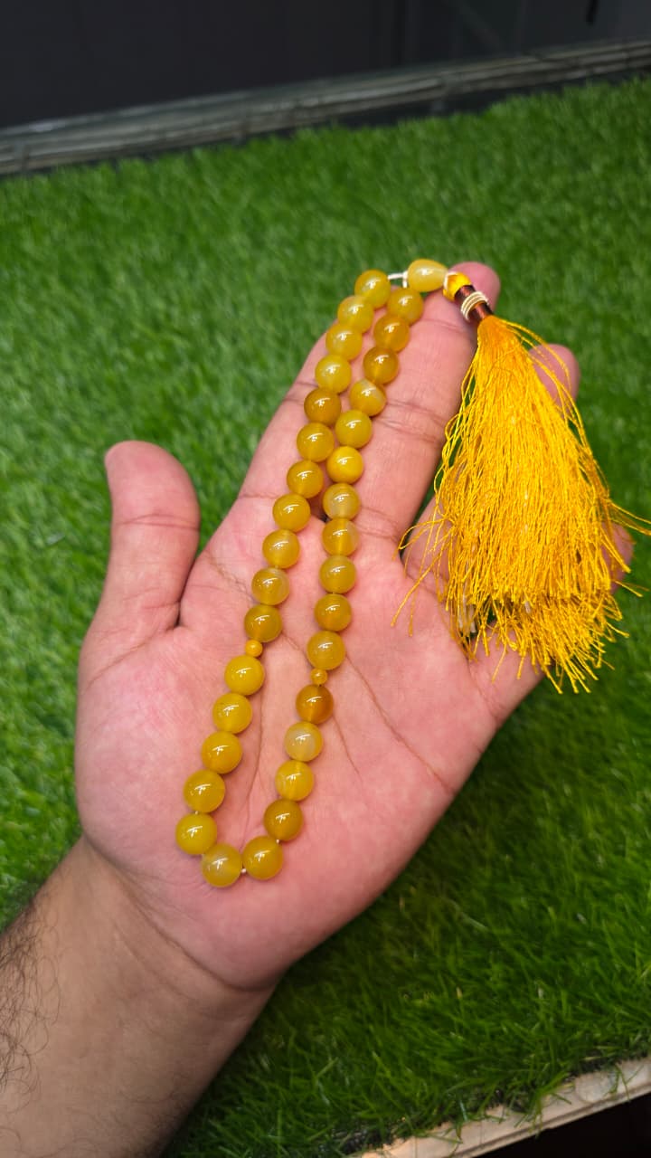 Natural Aqeeq Tasbeeh 33 Beads