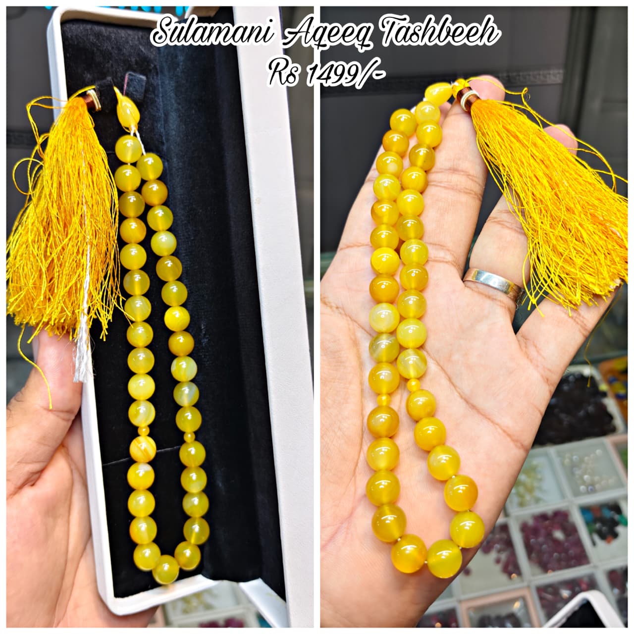 Sulamani Aqeeq Tasbeeh (Original Stone)