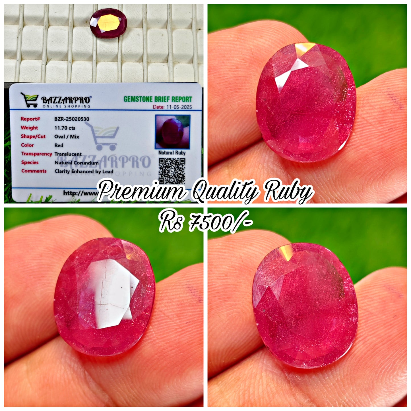 Premium Quality Ruby With Lab certificate