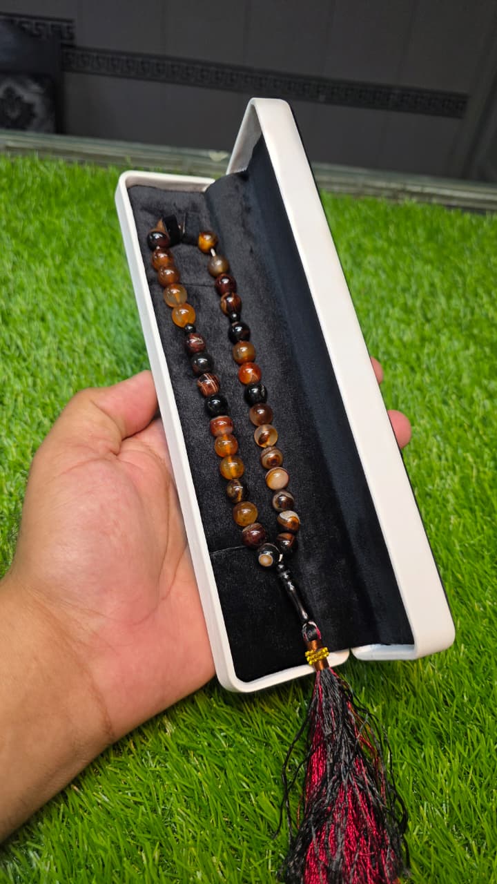 Natural Aqeeq Tasbeeh 33 Beads