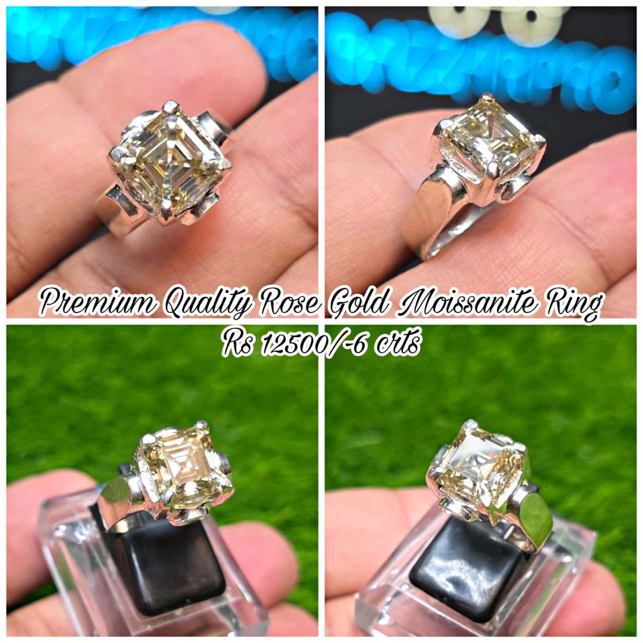 Premium Quality Rose Gold Moissanite Ring