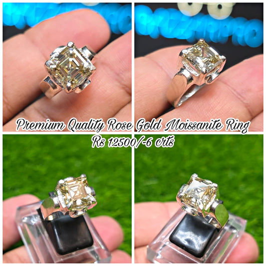 Premium Quality Rose Gold Moissanite Ring