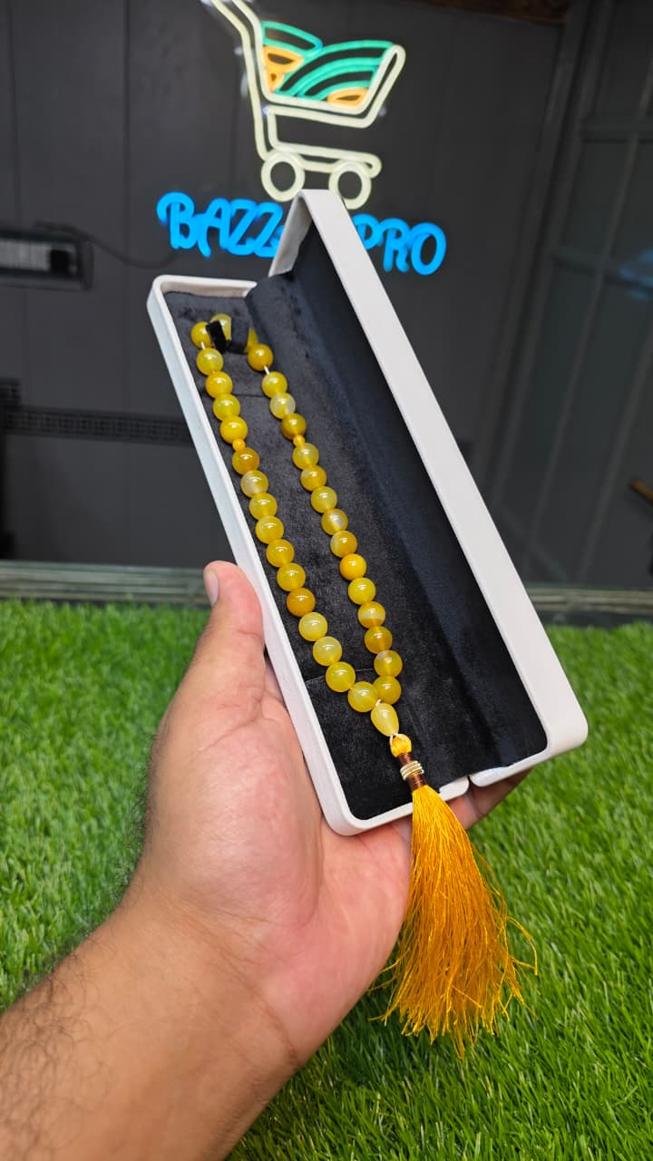 Natural Aqeeq Tasbeeh 33 Beads