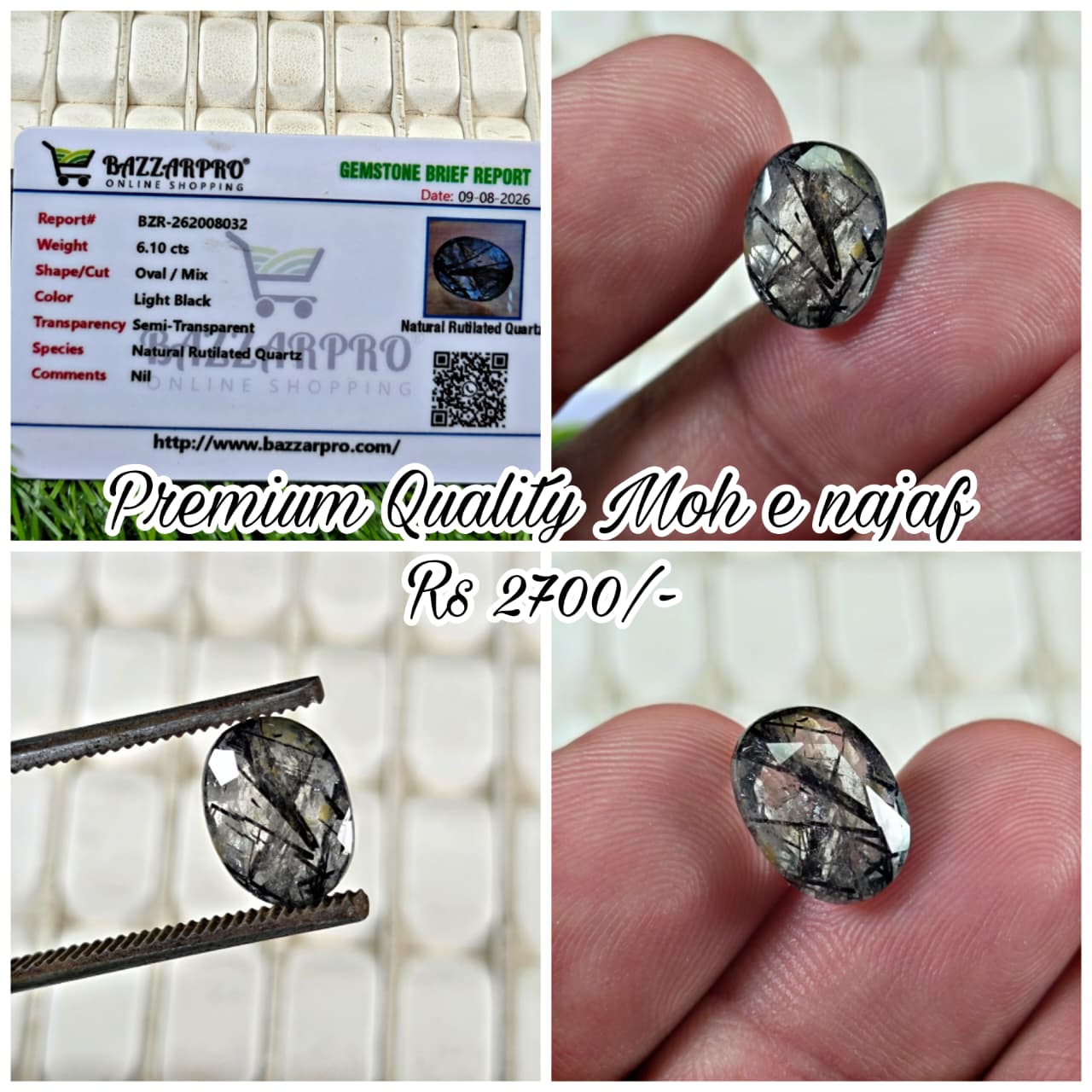 Premium Quality Moh e Najaf Stone With Lab Certificate