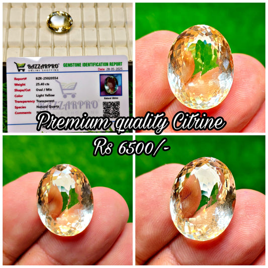 Citrine With lab certificate