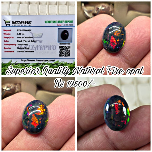 Natural Full Fire Opal Stone With Lab Certificate