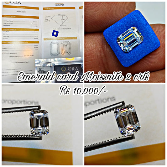 Emerald Cut Moissanite With Gra Lab Certificate