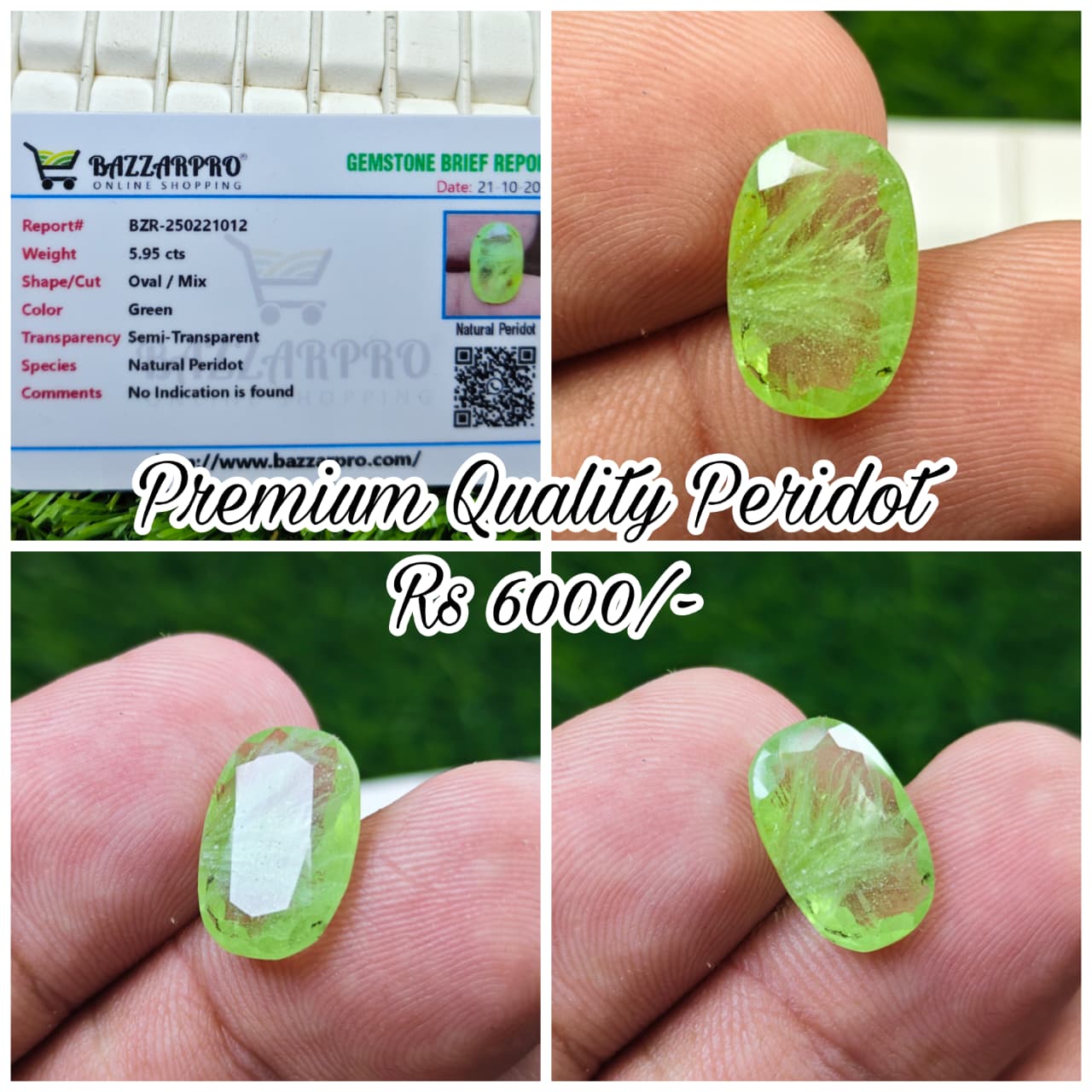 Premium Quality Peridot With Lab Certificate