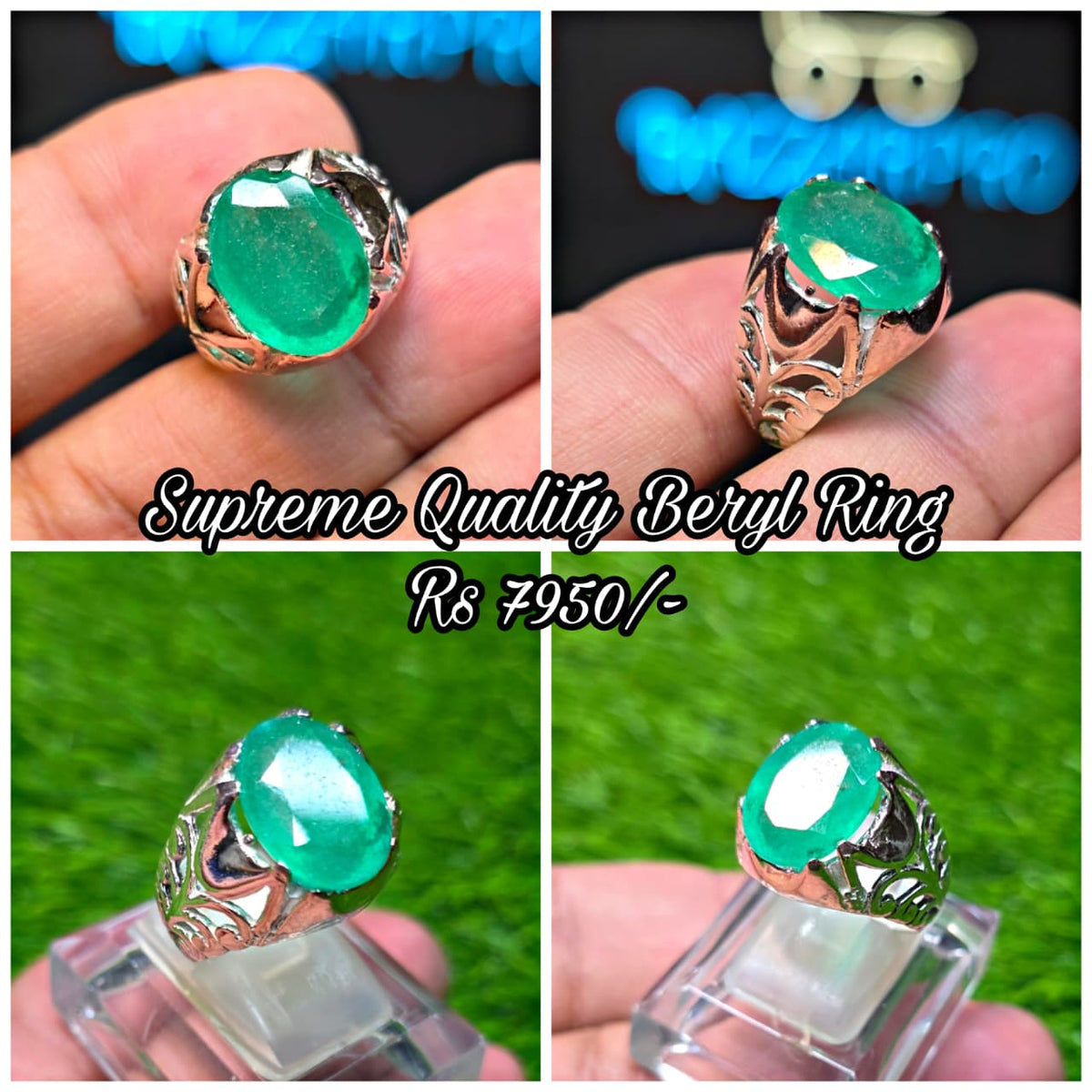 Natural Supreme Quality Beryl Ring