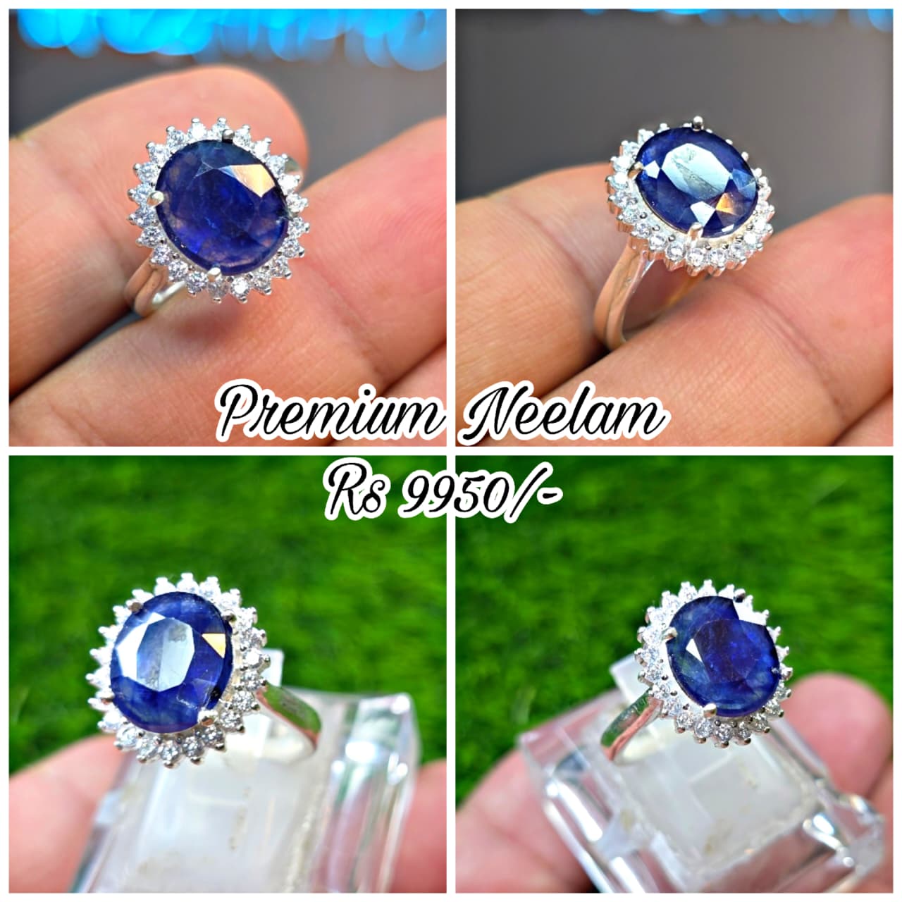 Premium Quality Neelam Ring (Ladies)