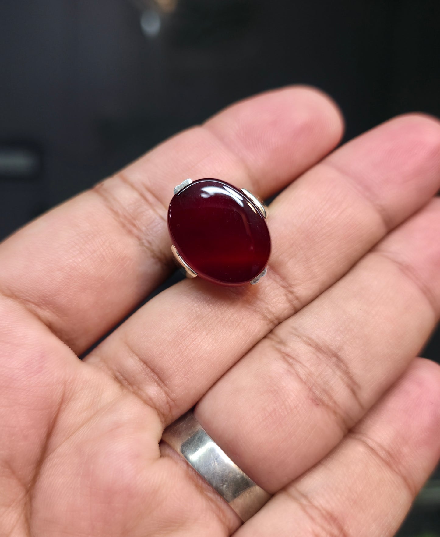 Yamni Aqeeq Ring