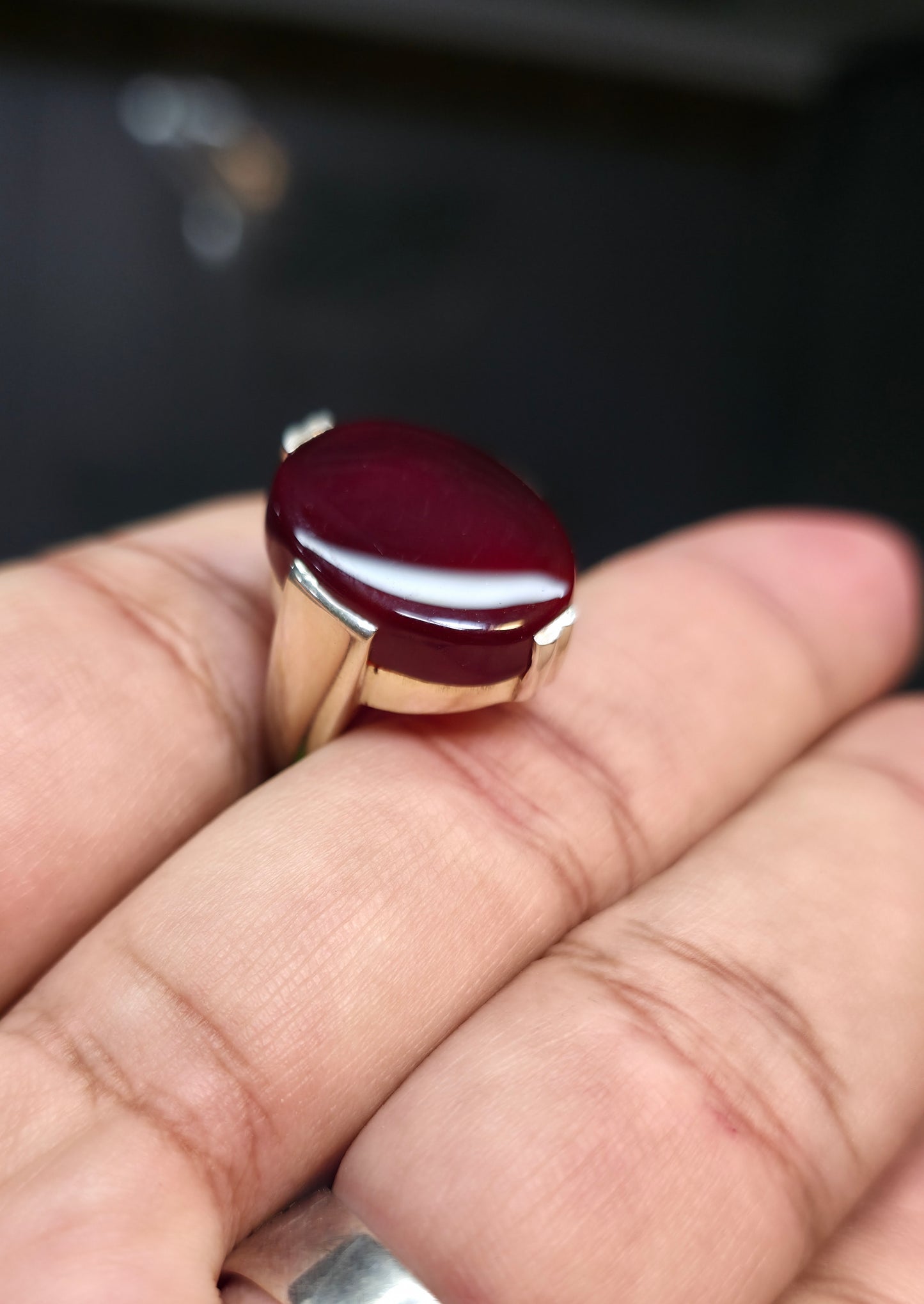 Yamni Aqeeq Ring