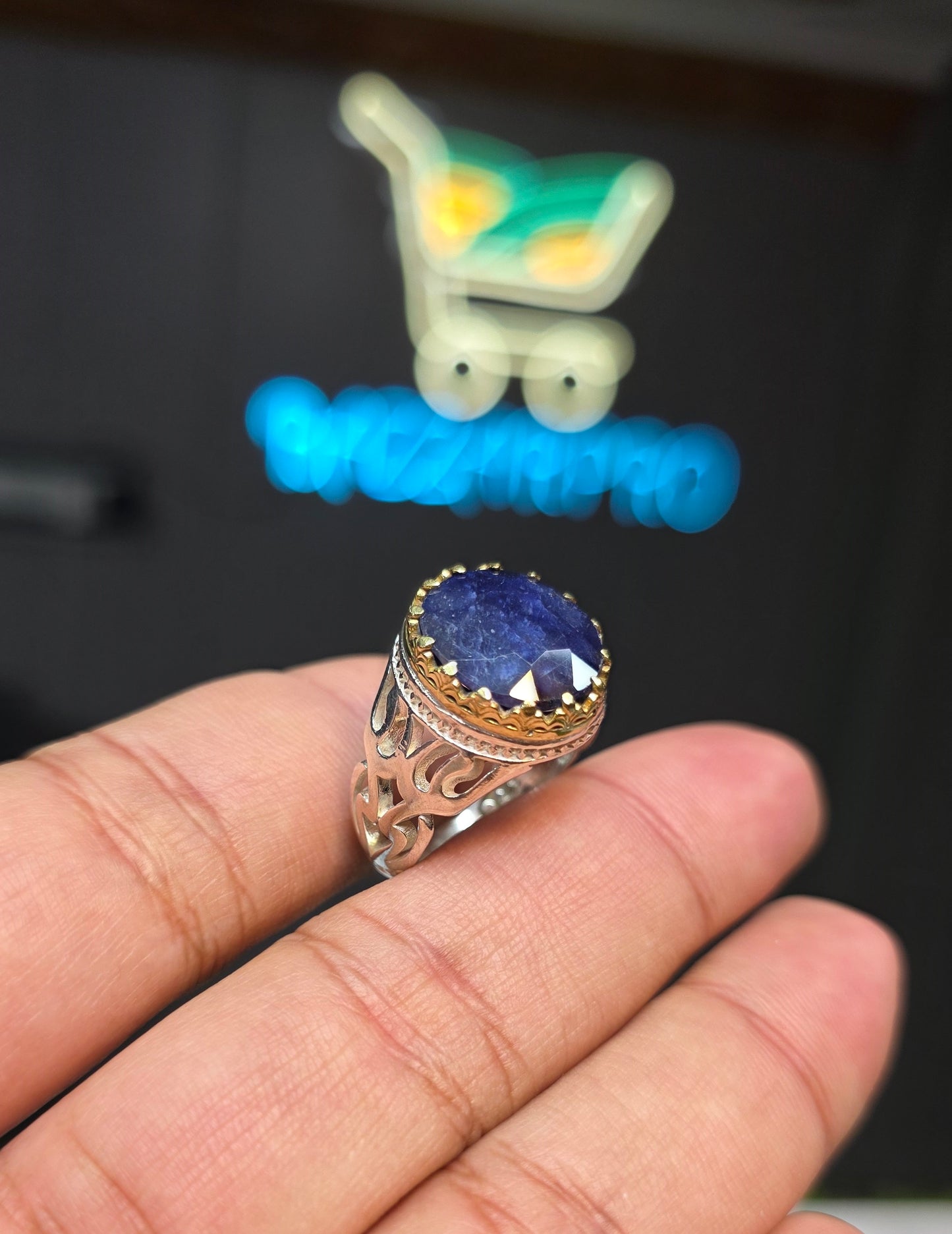Premium Quality Vintage Design Neelam Ring
