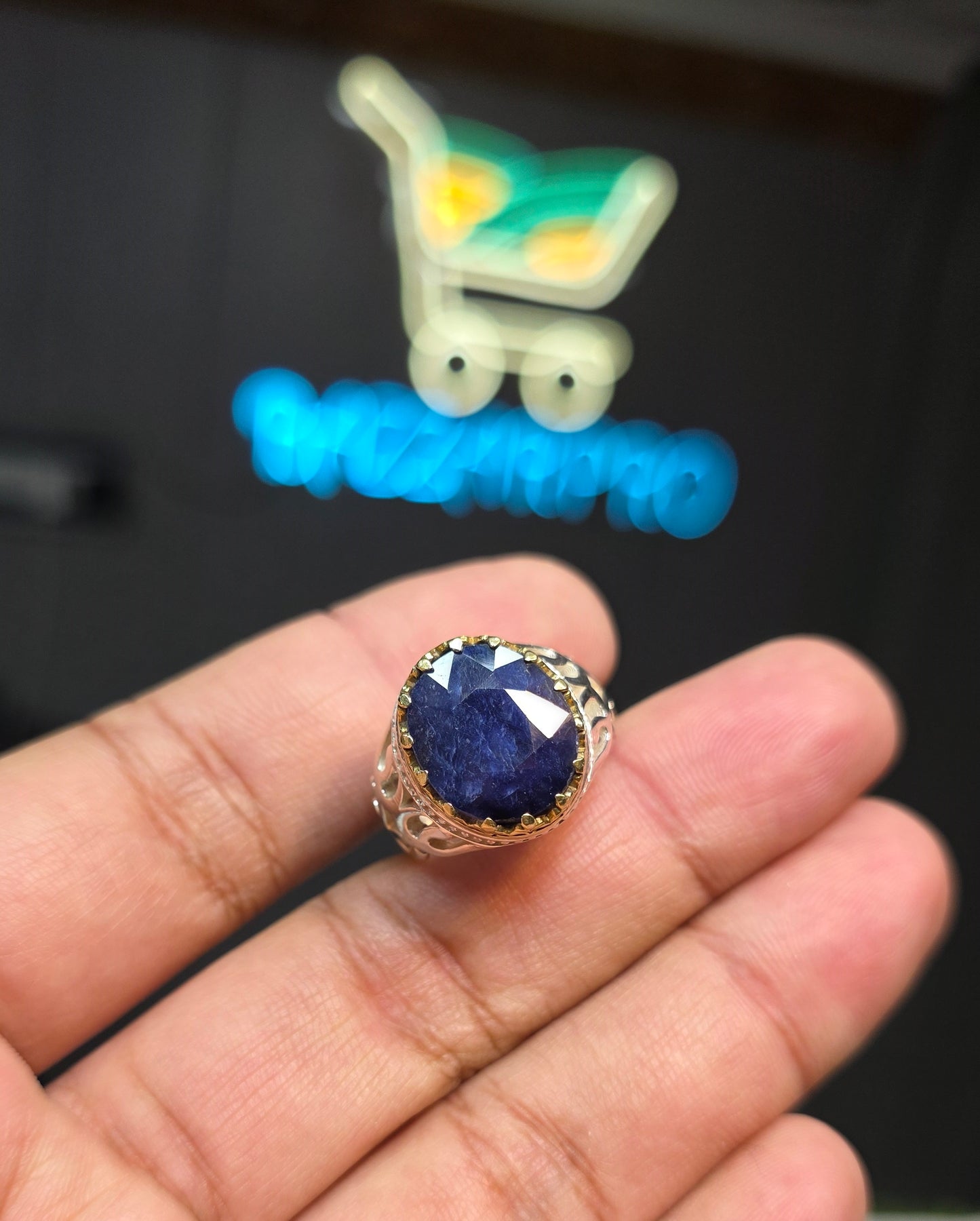 Premium Quality Vintage Design Neelam Ring
