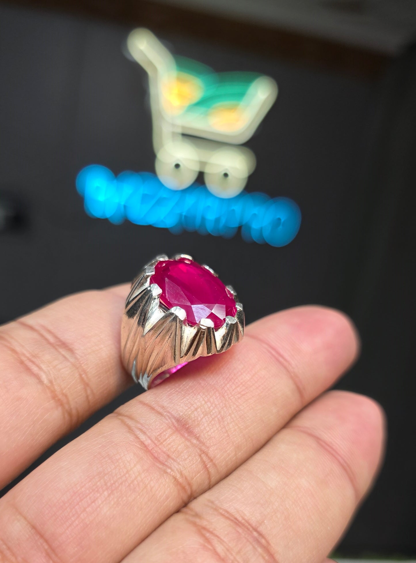 Premium Quality Anari Yaqoot Ring