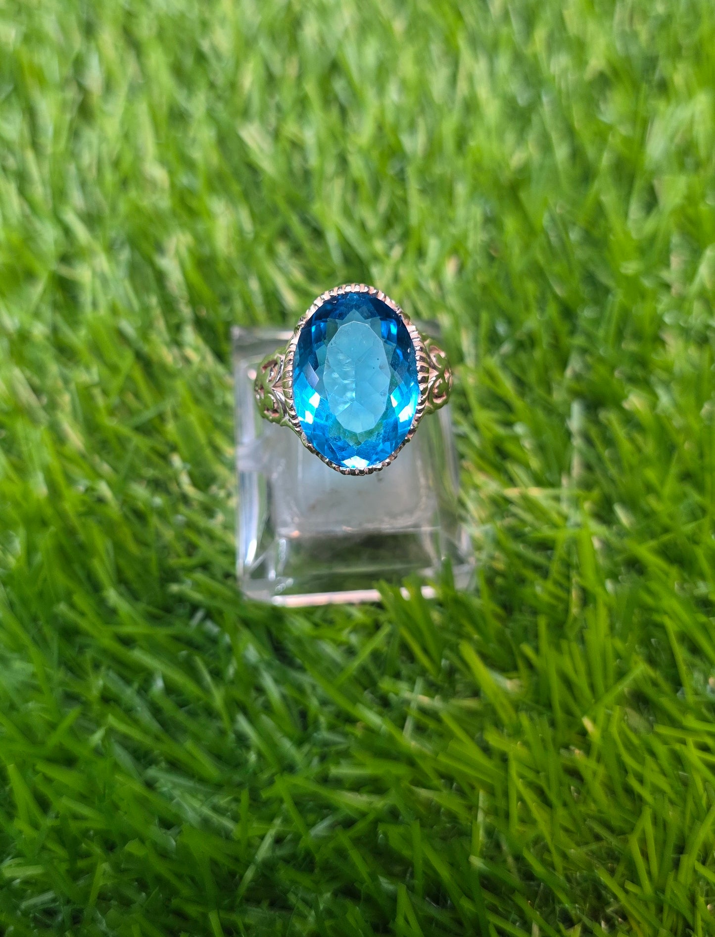 Premium Quality Blue Topaz Ring