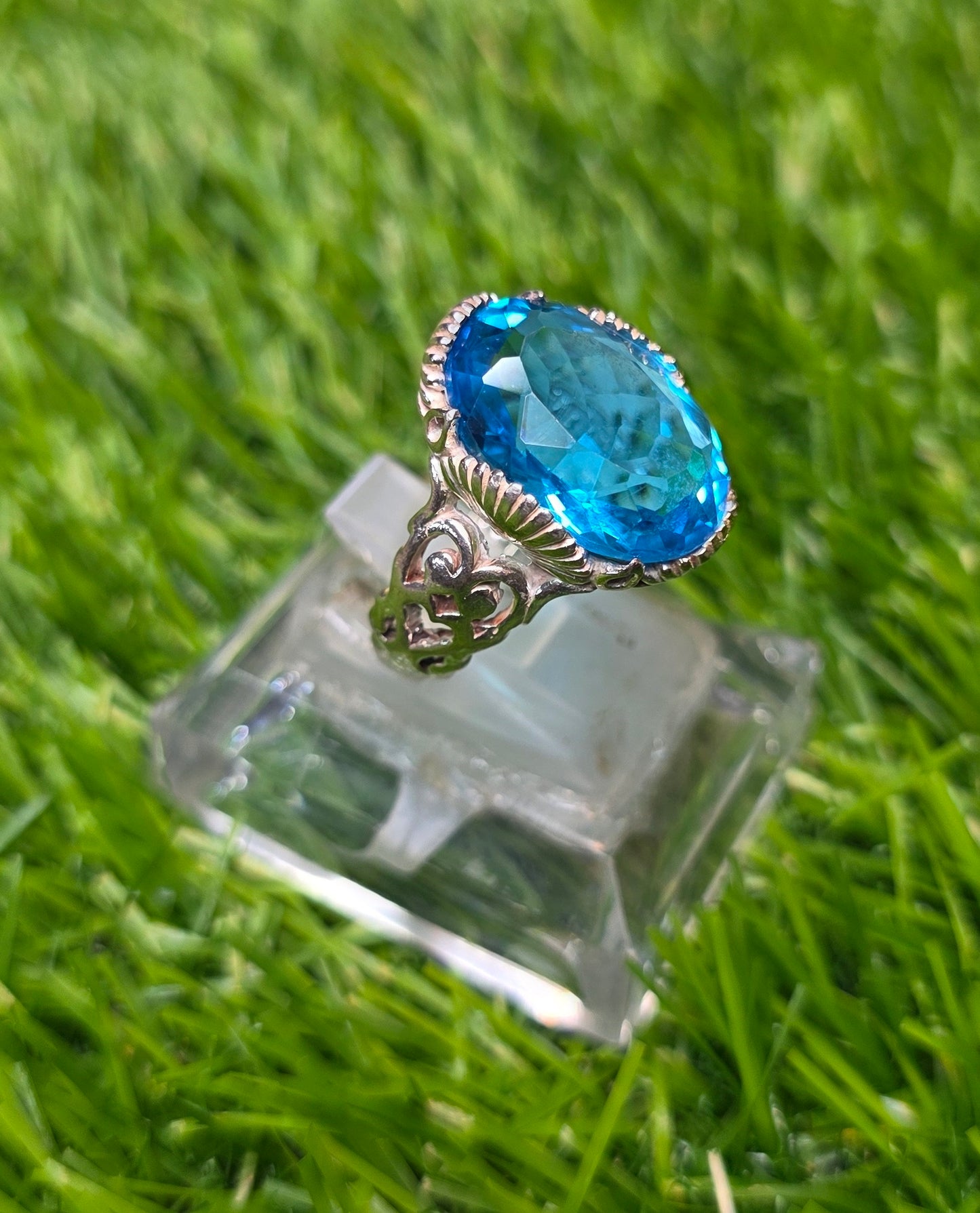 Premium Quality Blue Topaz Ring