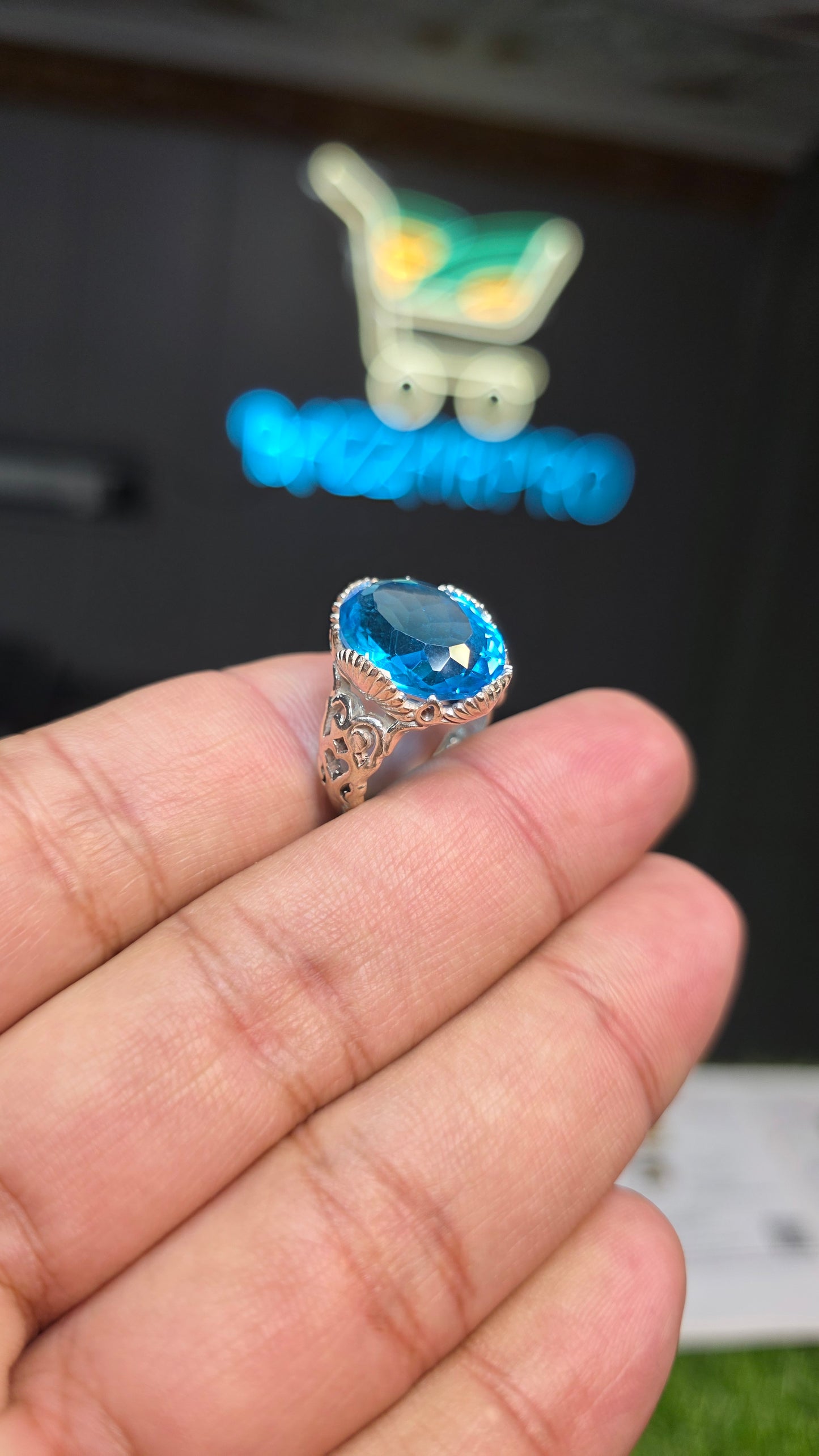 Premium Quality Blue Topaz Ring