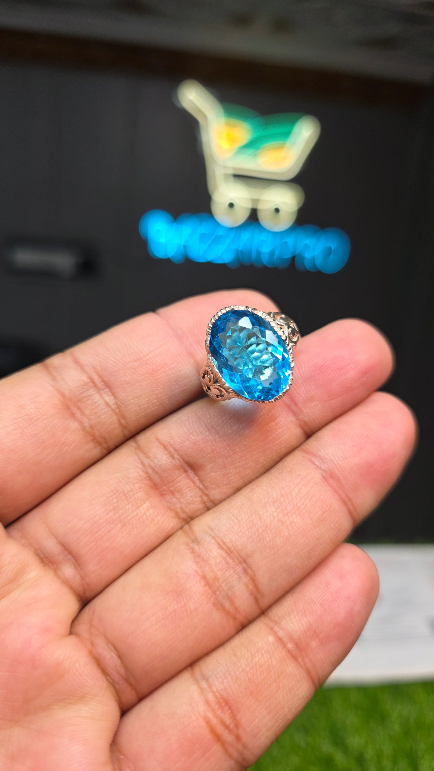 Premium Quality Blue Topaz Ring