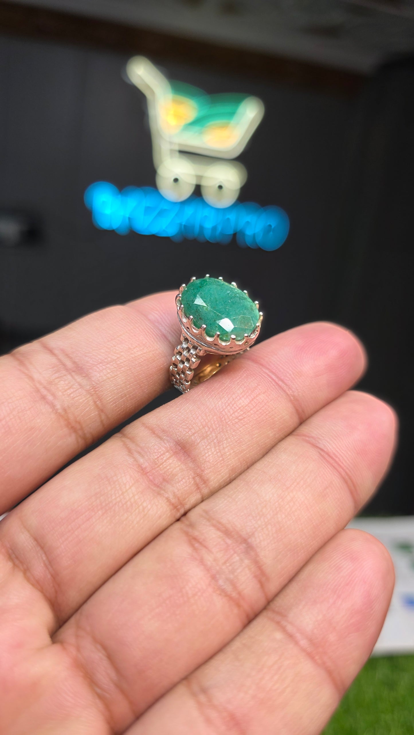Premium Quality Zambia Zamurd Ring