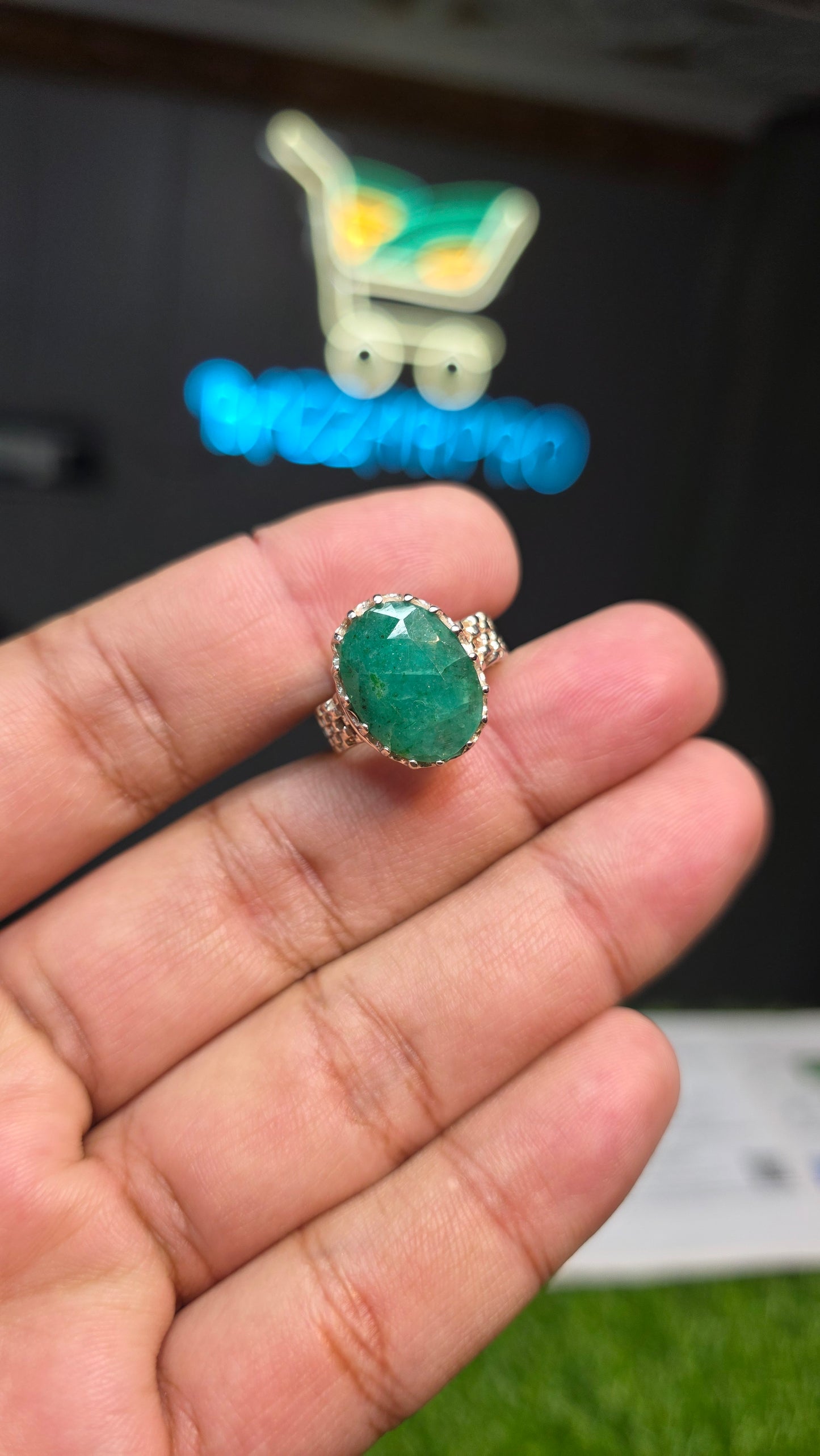 Premium Quality Zambia Zamurd Ring