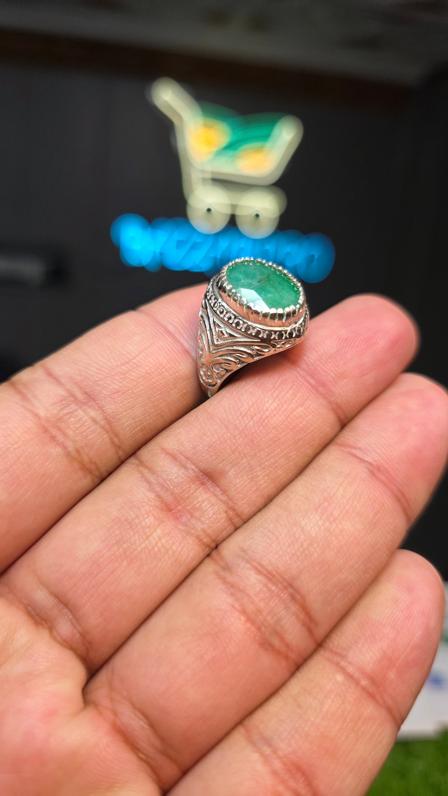Premium Quality Zambia Zamurd Ring