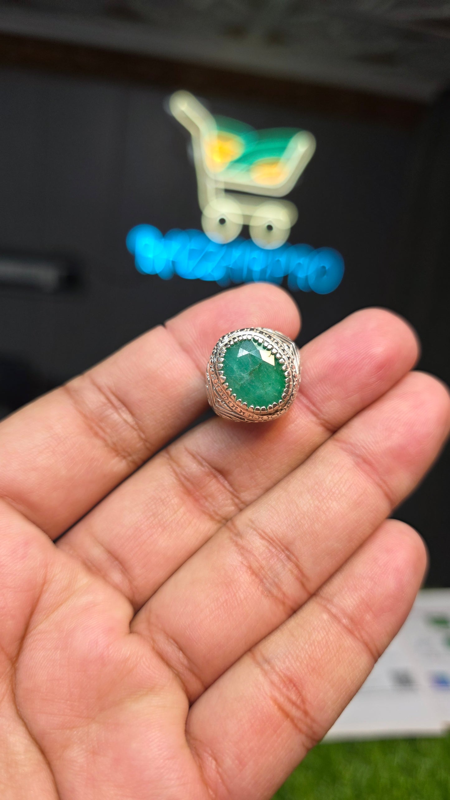 Premium Quality Zambia Zamurd Ring