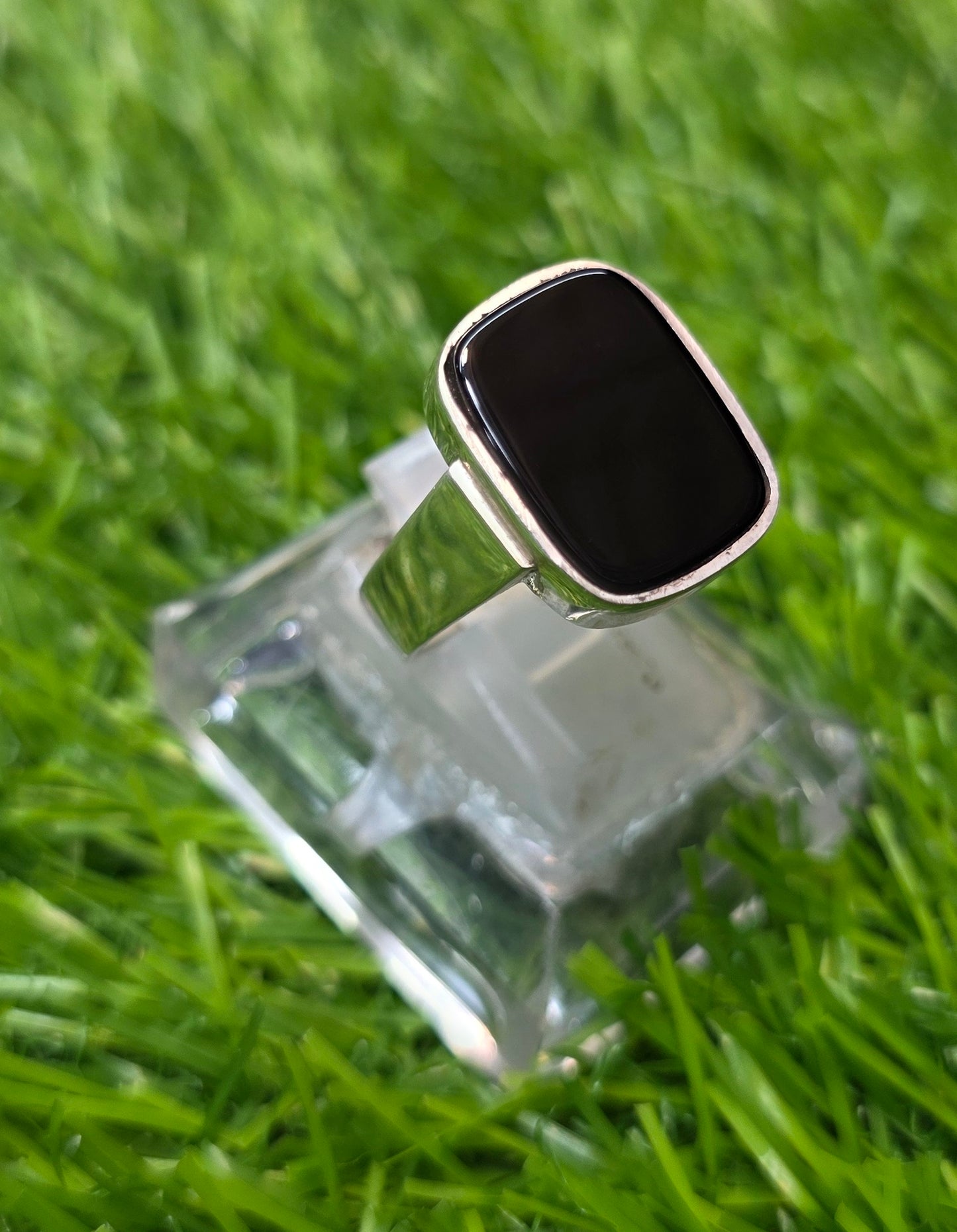 Premium Quality Black Aqeeq Ring