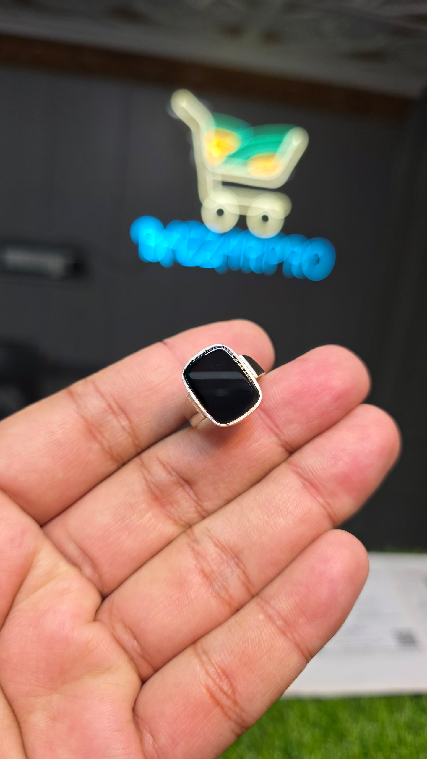 Premium Quality Black Aqeeq Ring